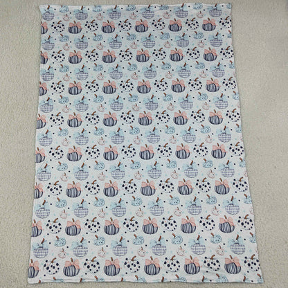 Baby Girls Blankets Bows Pumpkins Fall Blankets BL0253