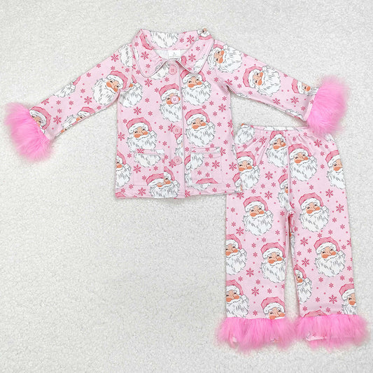 Baby Girls Pajamas Christmas Santas Claus Shirt Pants Sleepwear Sets GLP1900