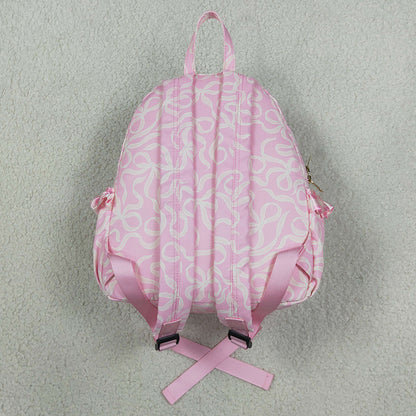 Baby Girls Pink Bows Plaid School Backpack Bags BA0459