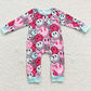 Baby Kids Romper Pink Zip Design Boutique Rompers LR0302