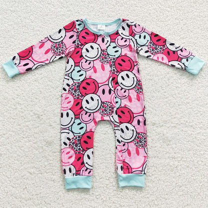 Baby Kids Romper Pink Zip Design Boutique Rompers LR0302