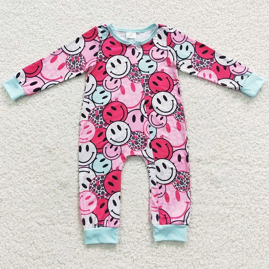 Baby Kids Romper Pink Zip Design Boutique Rompers LR0302