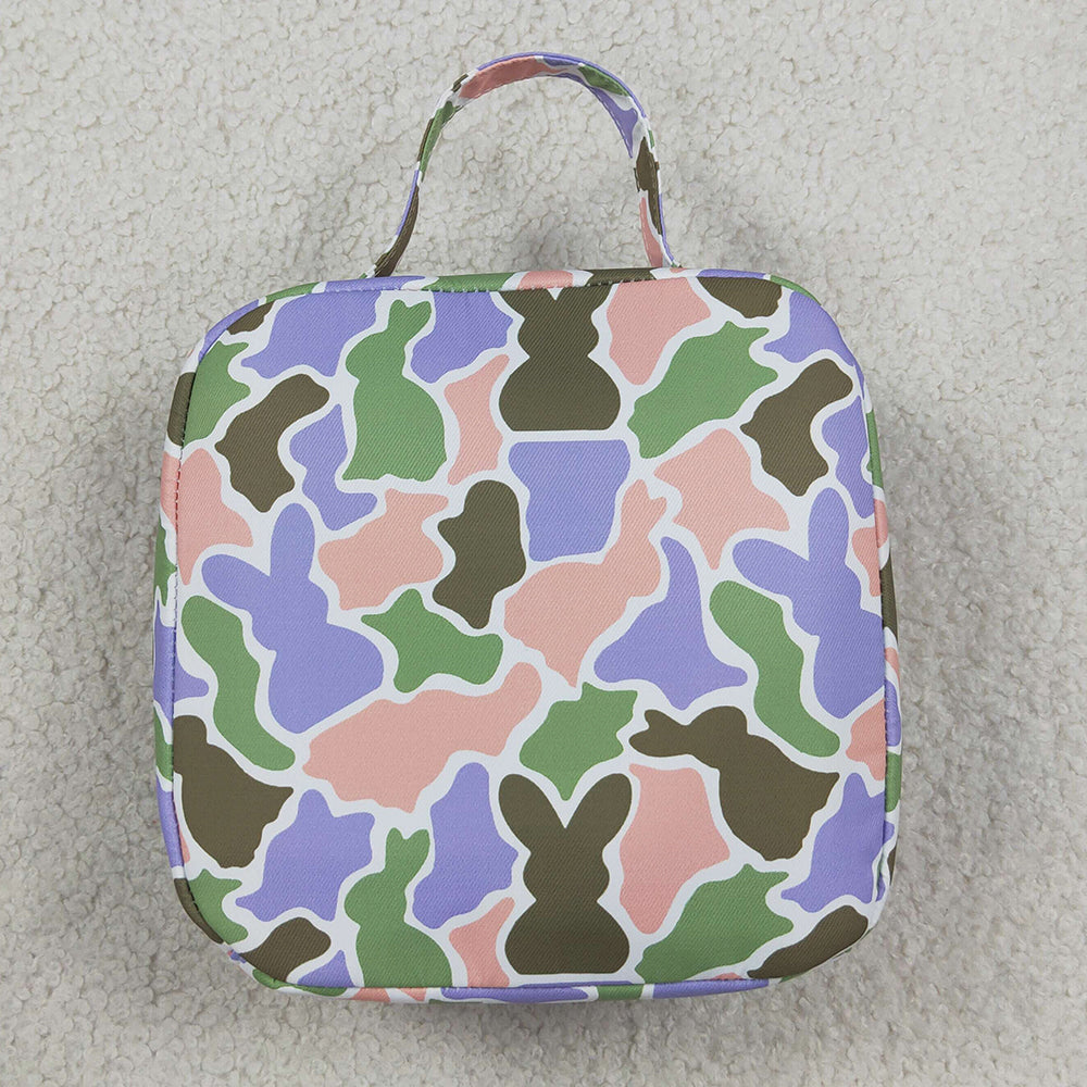 Baby Kids Rabbits Camo Easter School Lunch Boxes BA0463