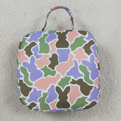 Baby Kids Rabbits Camo Easter School Lunch Boxes BA0463