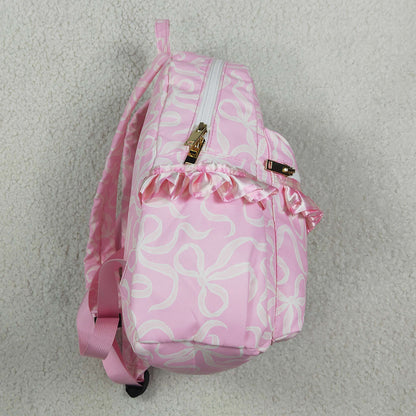 Baby Girls Pink Bows Plaid School Backpack Bags BA0459