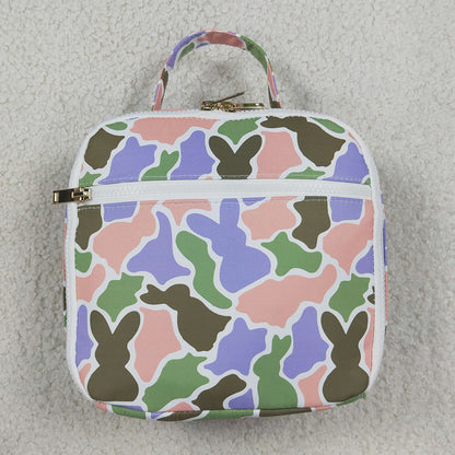 Baby Kids Rabbits Camo Easter School Lunch Boxes BA0463