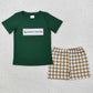 Baby Boys Clothes Daddy's Boy Ducks Top Checkered Shorts Clothes Sets BSSO1132