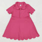 Baby Girls Dress Pink Short Sleeves Button Yoga Knee Length Dresses GSD2474 6.6