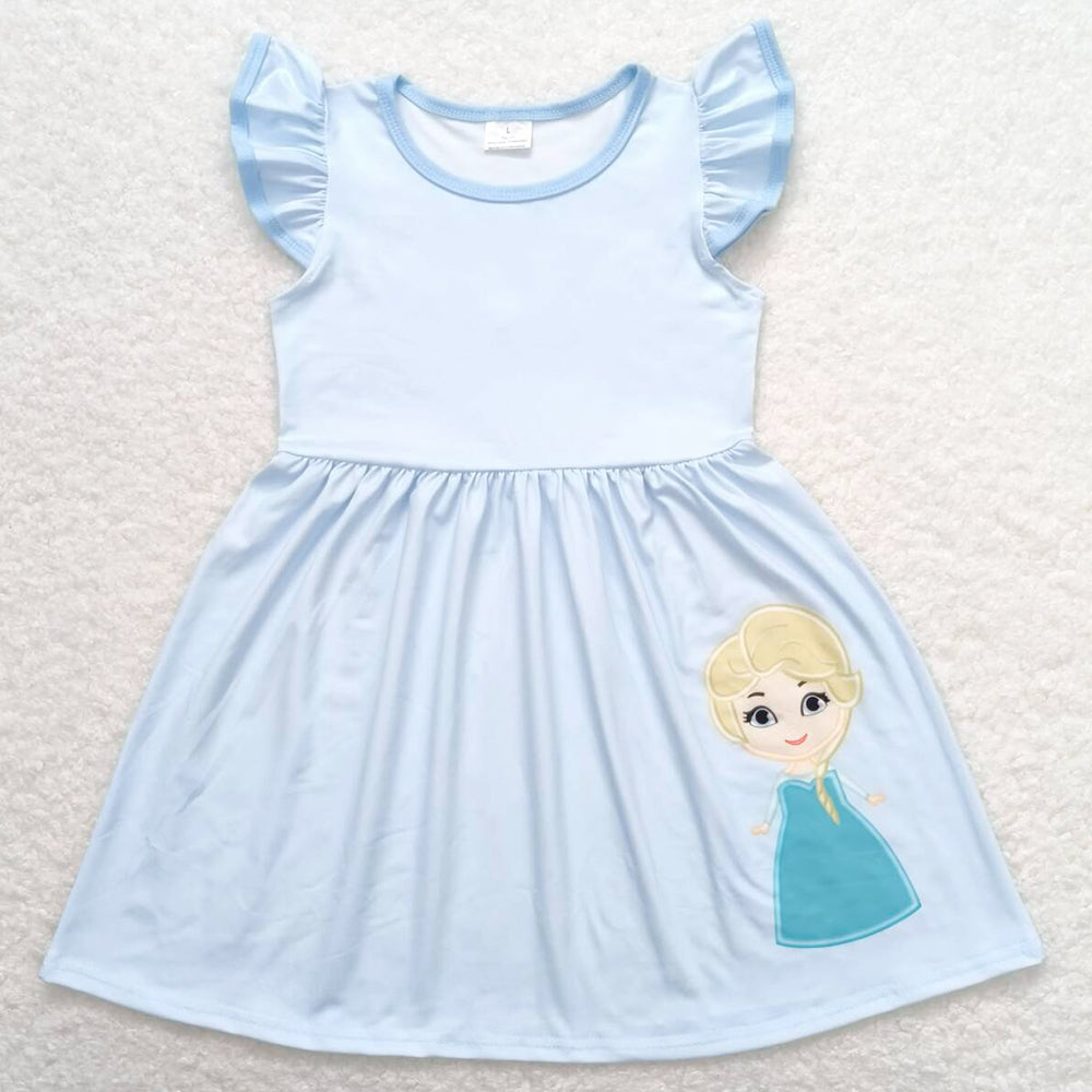 Baby Girls Dress Cute Princess Flutter Sleeve Knee Length Dresses GSD1147