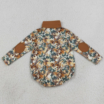 Baby Boys Rompers Long Sleeve Camo Zipper Rompers LR3048