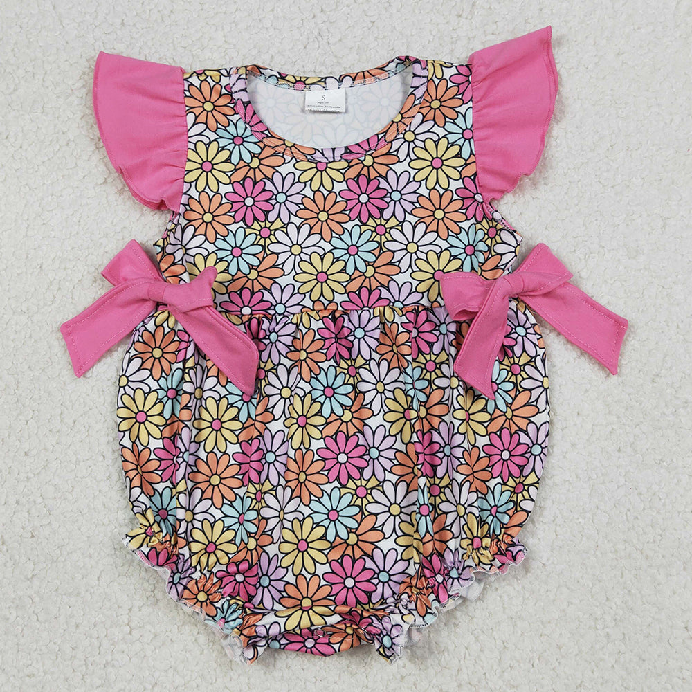 Girls short sleeve rompers