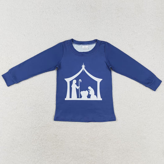 Baby Boys Clothes Top Nativity Long Sleeve Tee Shirts Tops BT0774