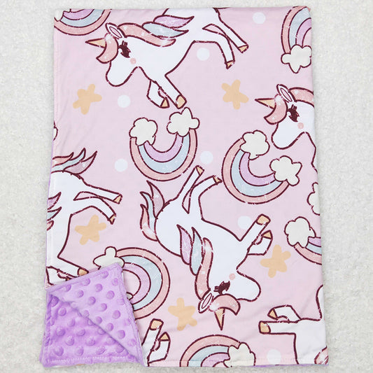 Baby Girls Blankets Pink Unicorn Rainbow Blankets BL0100