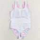 Baby Girls Swimsuits Pink Sea Shell Ruffle One Piece Bows Swimsuits S0274