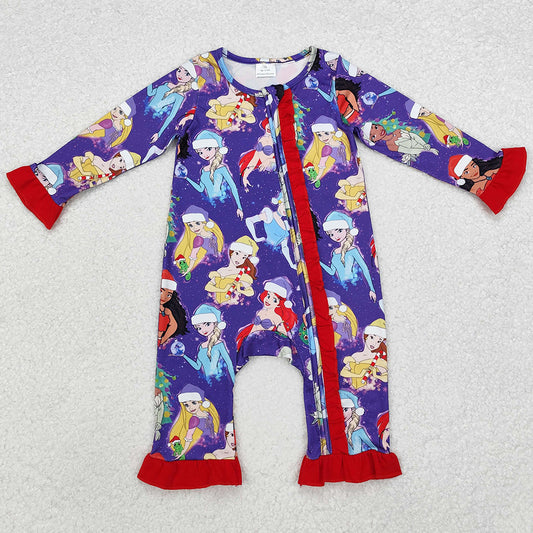 Baby Infant Girls Rompers Princess Christmas Zip Rompers LR1741