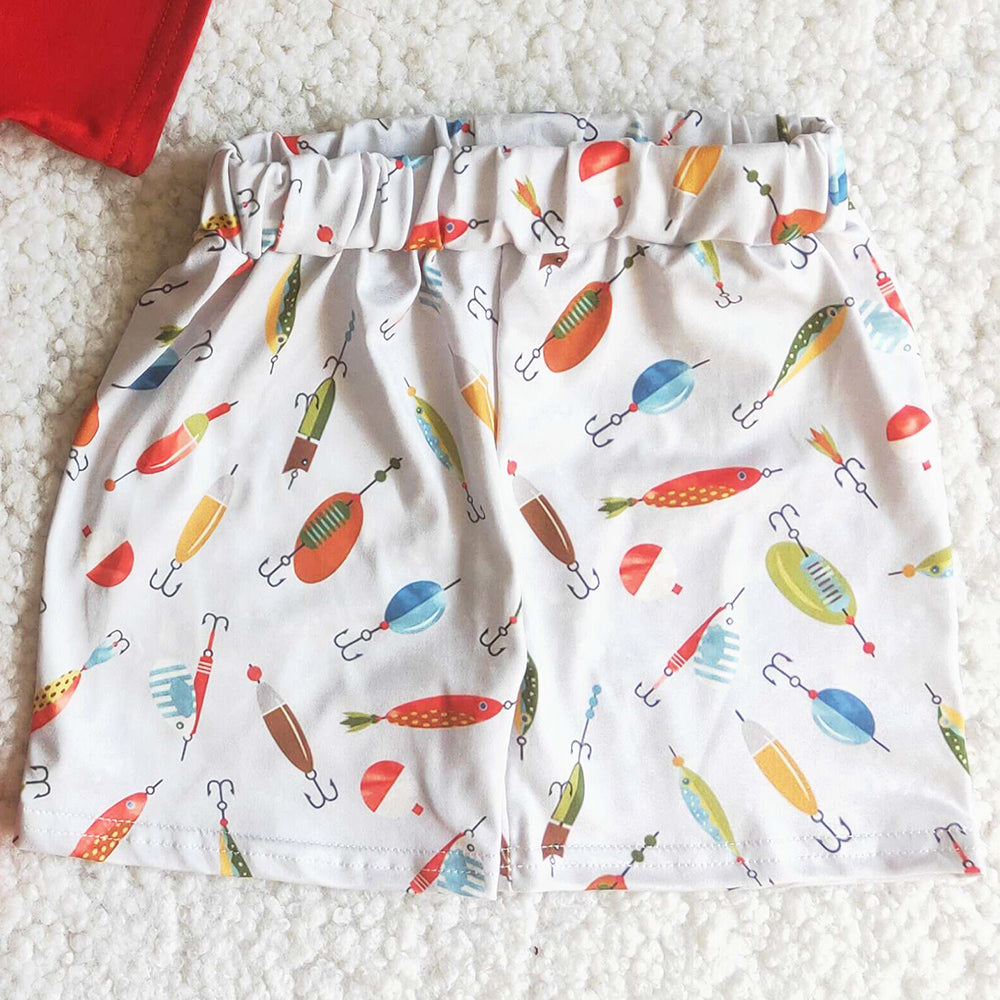 Toddler Baby Boy Clothes Fishing Cute Kids Summer Clothes Fashion Boys Outfits A13-12