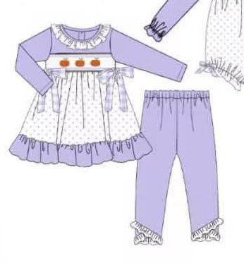 Halloween Pumpkin Baby Girls Clothes Sets Moq 5