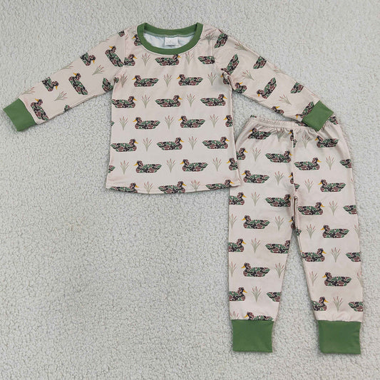 Baby Boys Pajamas Camo Ducks Plaid Top Pants Hunting Pajamas Sets BLP1482