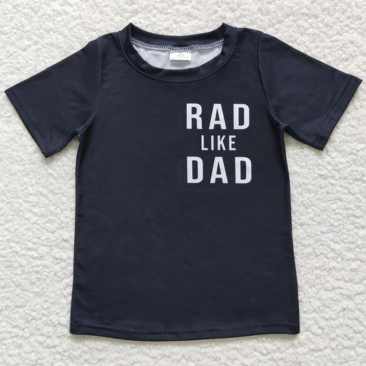 Baby Kids Clothes T-shirts Black Short Sleeve Shirt Tops BT0323