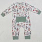 Baby Infant Boys Rompers Christmas Howdy Western Zip Rompers LR1674