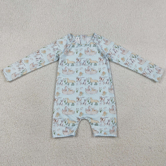Baby Boys Swimsuits Dogs Fishing Back Zipper Hunting Swimsuits S0701