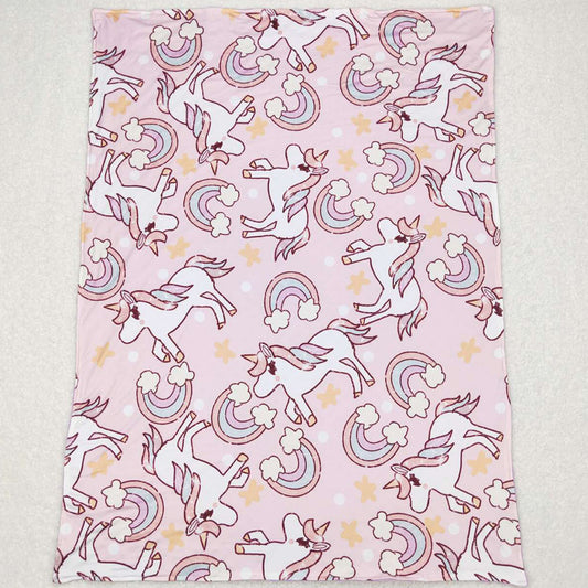 Baby Girls Blankets Pink Unicorn Rainbow Blankets BL0100