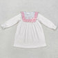 Baby Girls Dress Pink Dots Cross Easter Knee Length Dresses GLD0981