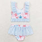 Baby Girls Swimsuits Star 2pcs Ruffle Summer Swimsuits S0240