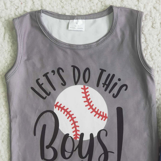 Baby Boys Clothes Baseball Boutique Kids Clothing Summer Boys Outfits Wholesale C8-14