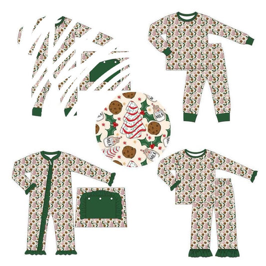 Baby Girls Pajamas Christmas Tree Cake Top Pants Pajamas Sets Preorder Moq 5