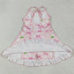 Baby Girls Dress Strap Pink Bows Golf Flags Activity Wear Yoga Knee Length Dresses GSD2568 6.7