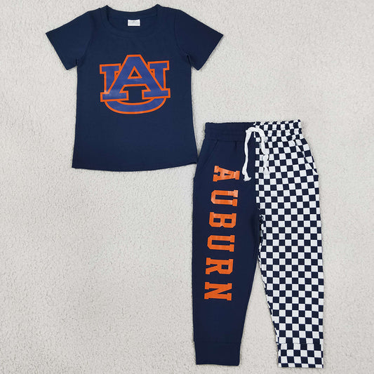 Baby Boys Clothes Vinyl Navy AU Top Pockets Joggers Team Clothes Sets BSPO0694