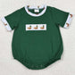 Baby Girls Rompers Embroidery Ducks Green Flutter Sleeve Hunting Ruffle Rompers SR4091