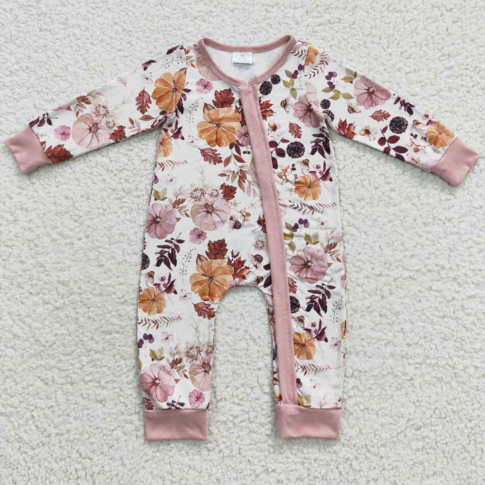 Boutique Baby Girls Rompers Pumpkin Jumpsuit LR0363