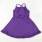 Baby Girls Swimsuits Purple Knee Length Active Wear Athletic Dresses S0454