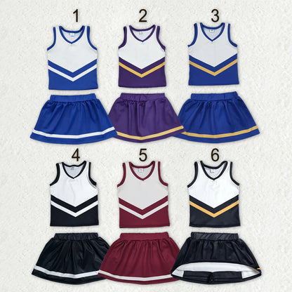 Sibling Baby Girls Sleeveless Stripe Vest Top Skirt Shorts Team Clothes Sets