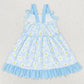 Baby Girls Dress Daisy Flowers Bows Knee Length Dresses GSD1066
