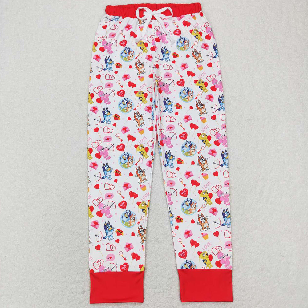 Adult Women Pants Valentines Cartoon Love Hearts Pants P0418