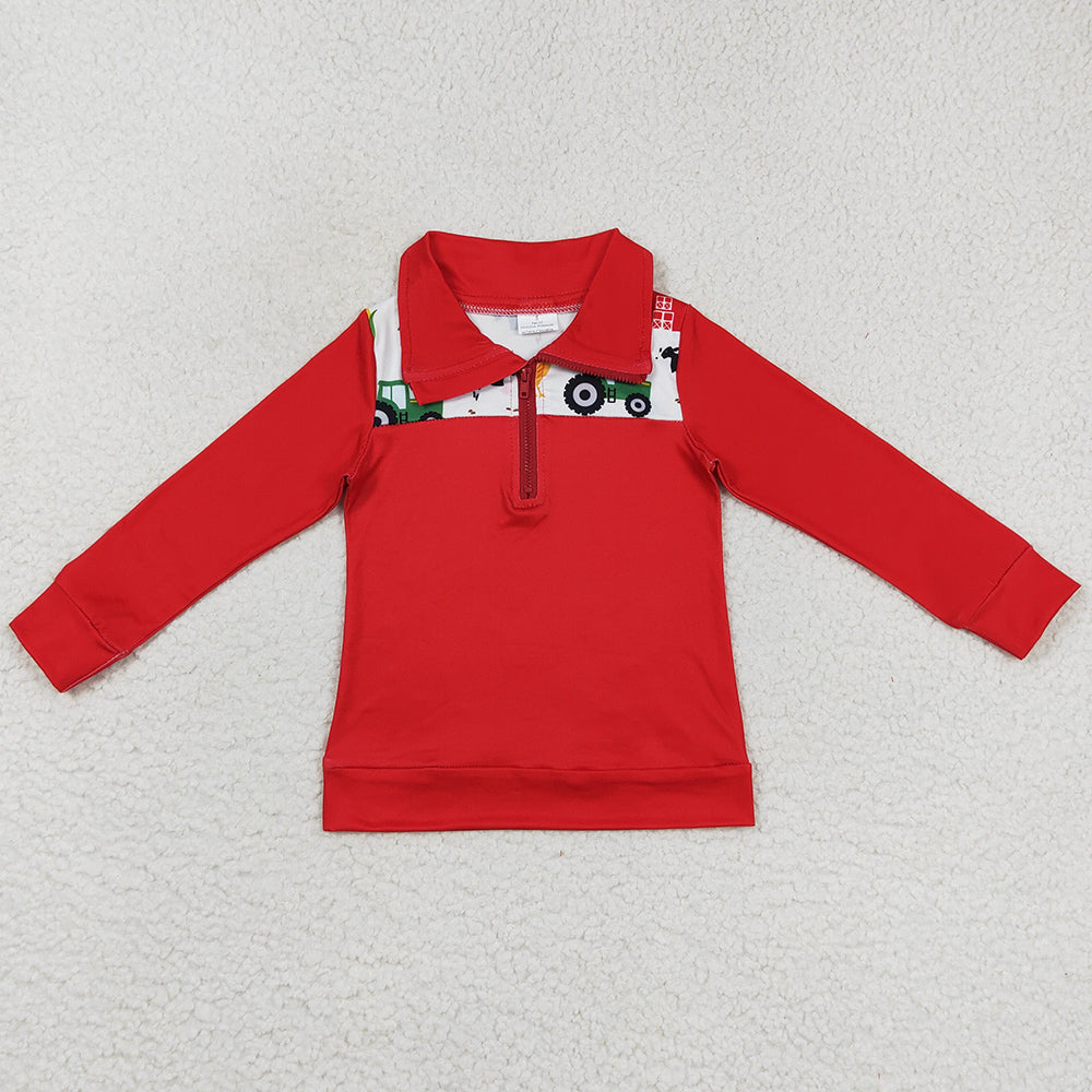 Farm Print Boutique Baby Kids Boys Clothes Tops Shirts BT0347