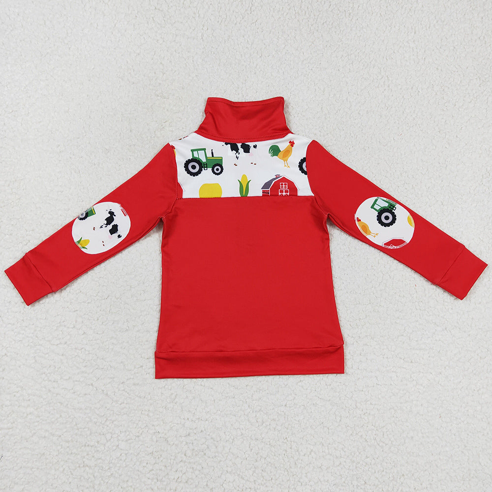 Farm Print Boutique Baby Kids Boys Clothes Tops Shirts BT0347