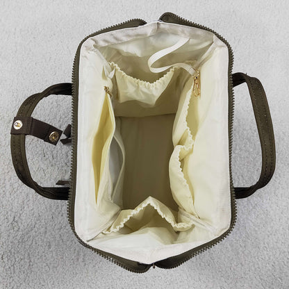 Baby Kids Southern Grey Camo Embroidery Dogs Mommy Diaper Backpacks Bags BA0403