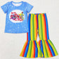 Baby Boys Clothes Cartoon Print Kids Sibling Clothing Girls Bell Pants Sets BSPO0176