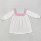 Baby Girls Dress Pink Dots Cross Easter Knee Length Dresses GLD0981