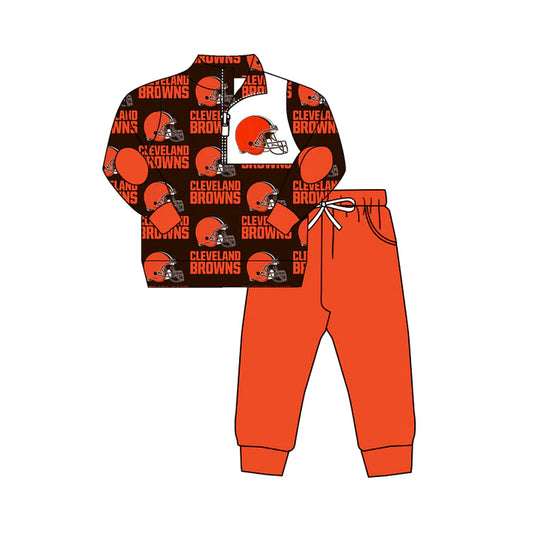 preorder(moq 5) orange black B pullover pants boys team outfits 8.28