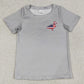 Baby Boys T-shirts Grey Short Sleeve Flag Ducks 4th of July T-shirts Tops BT1199