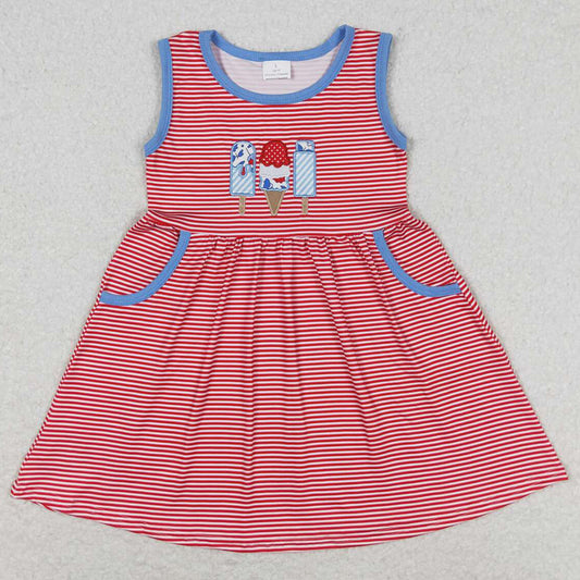 Baby Girls Dress Sleeveless Popstick Knee Length Dresses GSD0821