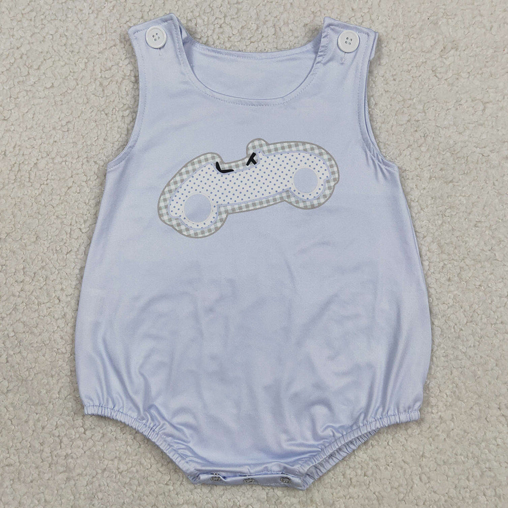 Baby Boys Rompers Sleeveless Blue Cars Rompers SR4013