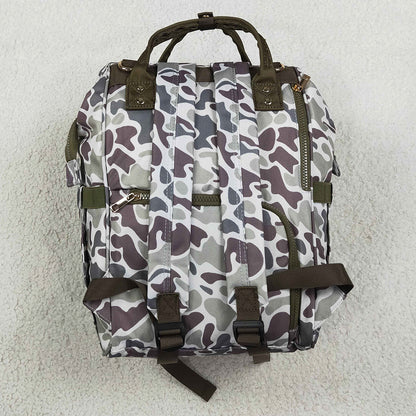 Baby Kids Southern Grey Camo Embroidery Dogs Mommy Diaper Backpacks Bags BA0403