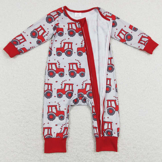 Cute Baby Kids Rompers Valentines Love Hearts Zip Rompers LR0887