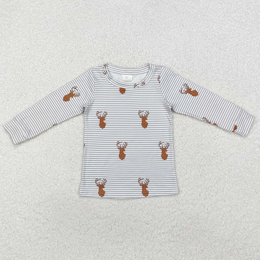 Baby Boys Clothes Shirts Deers Hunting Long Sleeve Tee Shirts Tops BT0854